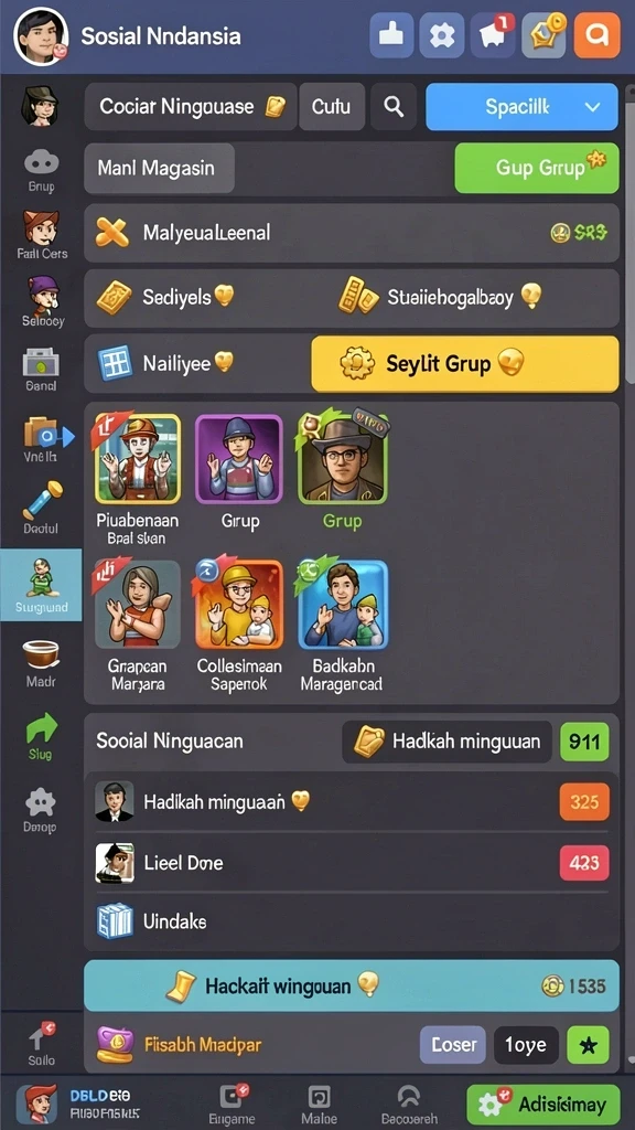 monte77 - Tampilan antarmuka pengguna yang menarik dan intuitif.